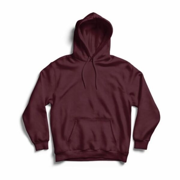Maroon Graphics Plain Hoodie