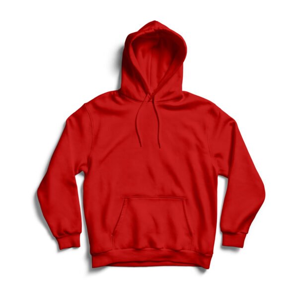 Red Graphics Plain Hoodie