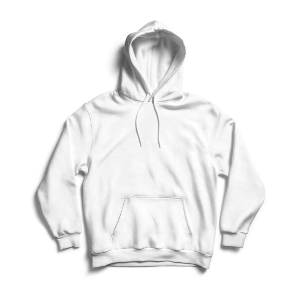 White Graphics Plain Hoodie